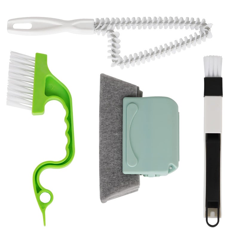 Trycooling Trycooling Handheld Groove Gap Cleaning Tools Door Window Track Kitchen Cleaning Brushes 4 Pcs 