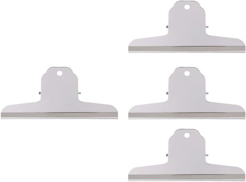 كلاراكو 4 مشابك ورق كبيرة شديدة التحمل وقوية الإمساك، مثالية لتنظيم الورق في المنزل والمكتب، رائعة للرسم والتلوين والكتب والخرائط والورق والملابس، 12 × 16 سم × 16 سم - Image 1