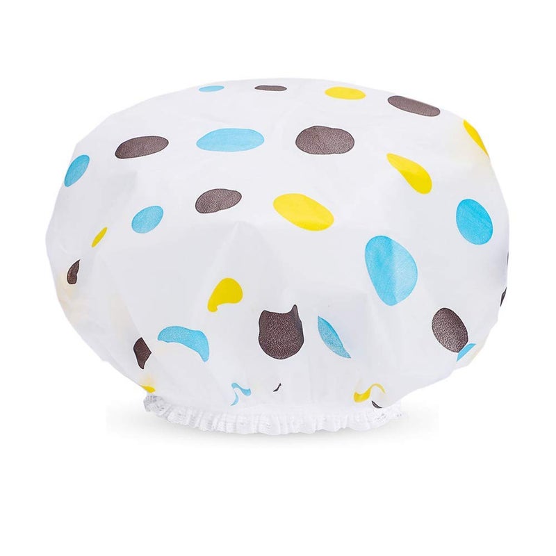 SCHUBERT Set Of 3 Reusable Waterproof Elastic, Free-Size Bathroom Shower Caps - For Homes, Spas, Salons, Hair Treatment, Beauty Parlors.. (multicolor and print may vary) - Image 2