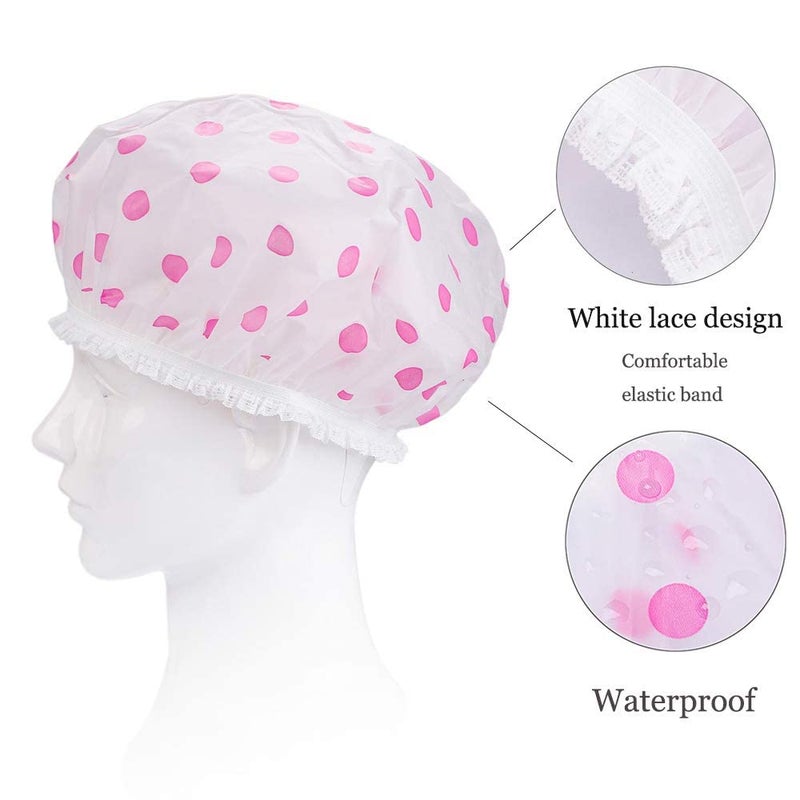 SCHUBERT Set Of 3 Reusable Waterproof Elastic, Free-Size Bathroom Shower Caps - For Homes, Spas, Salons, Hair Treatment, Beauty Parlors.. (multicolor and print may vary) - Image 5