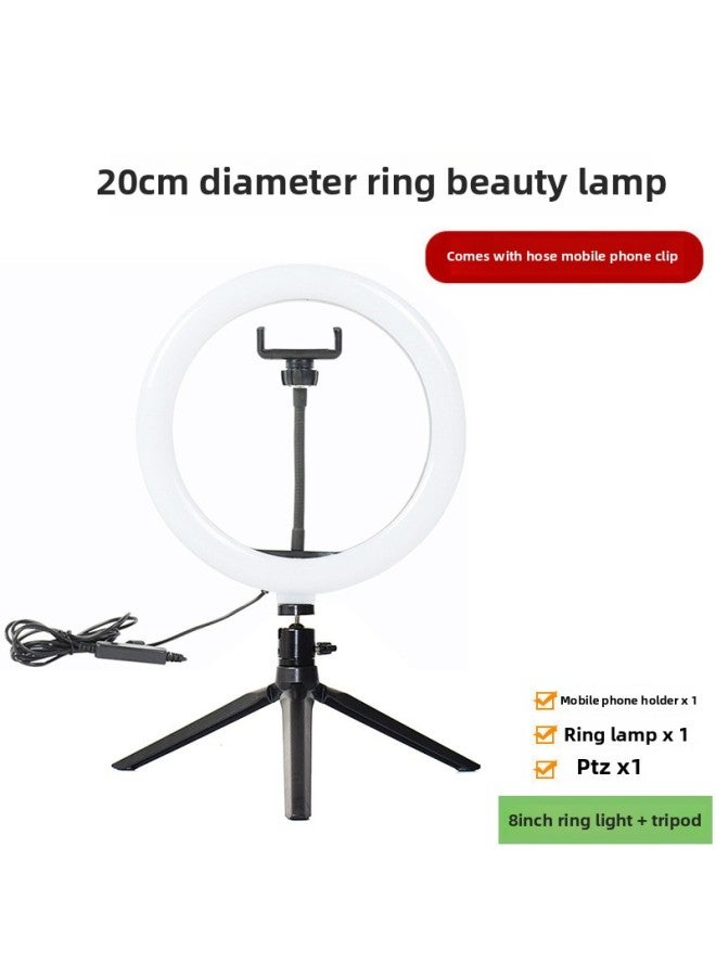 Ring Fill Light Live Fill Light Led Ring Light 6-inch 10-inch Anchor Beauty Light Tripod Live Light-Color:20cm Fill Light + Tripod
