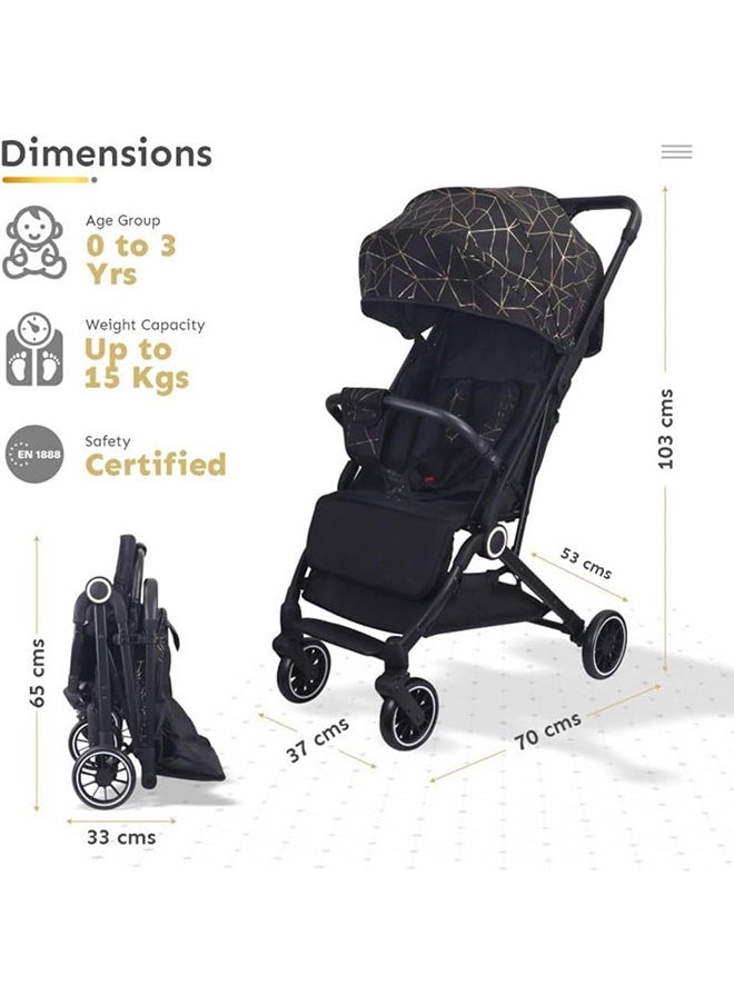 Beauenty - Airplane-friendly Foldable Stroller With Three-Position Adjustable Backrest, Suitable For Children Aged 0-3 Years - Image 1
