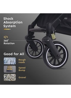 Beauenty Airplane-friendly Foldable Stroller With Three-Position Adjustable Backrest, Suitable For Children Aged 0-3 Years  - Image 4