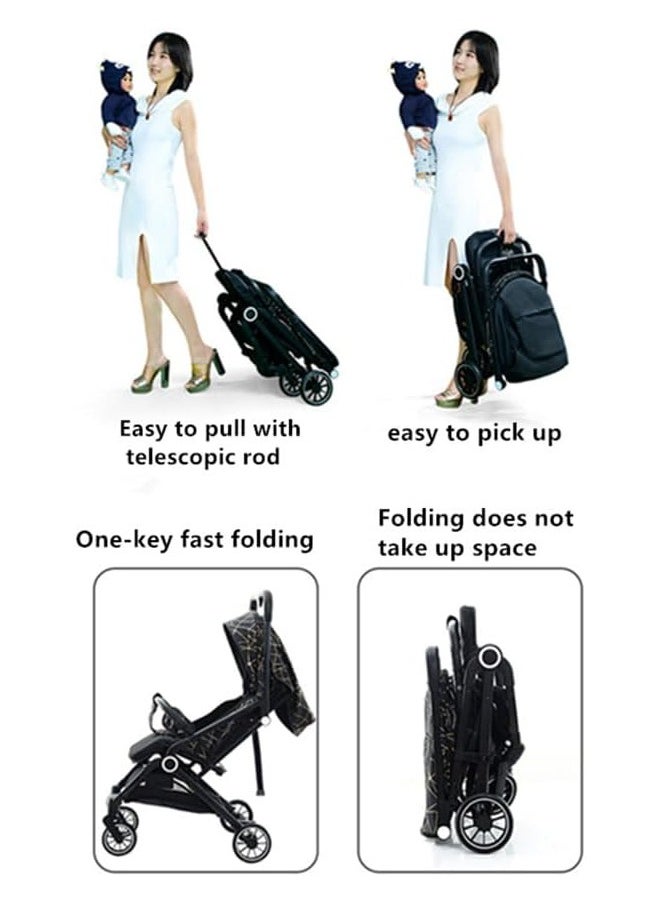 Beauenty - Airplane-friendly Foldable Stroller With Three-Position Adjustable Backrest, Suitable For Children Aged 0-3 Years - Image 1