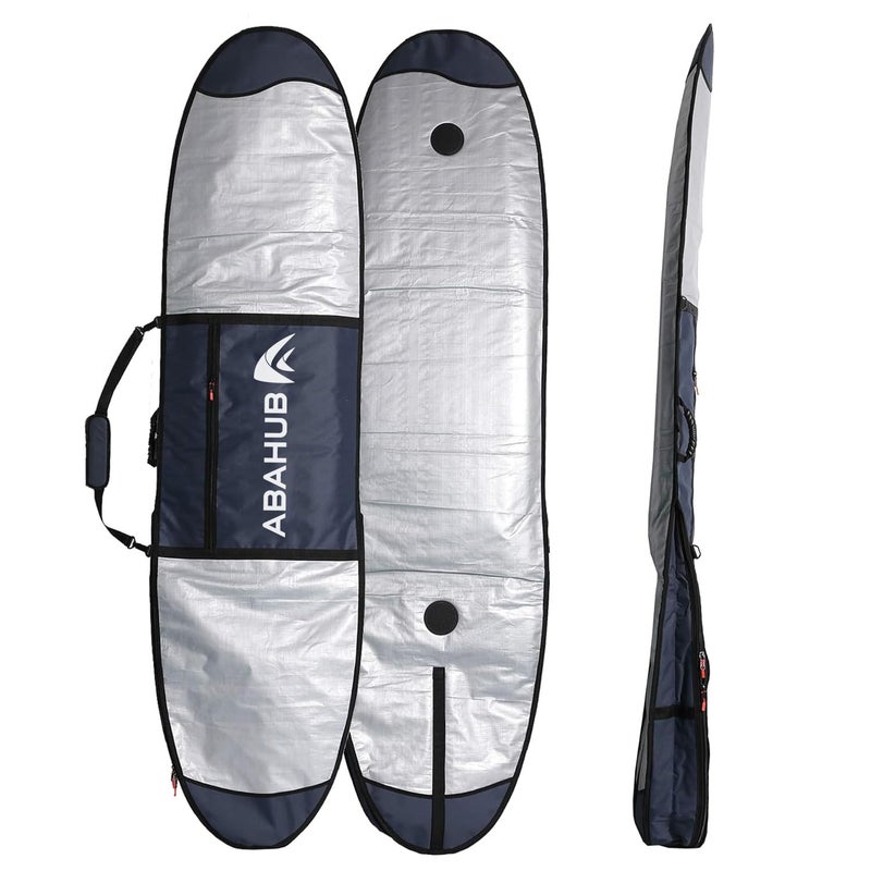 Abahub Premium 90 x 24 Surfboard Travel Bag Foam Padded Surf Board Cover Shortboard Carrying Bags for Surfing Outdoor Airplane Car Truck DarkBlue
