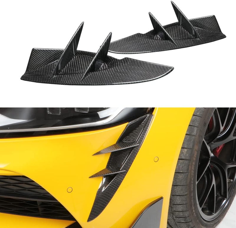 JSWAN Carbon Fiber Front Fog Light Eyebrow Cover for Toyota Supra A90 MK5 - Image 1