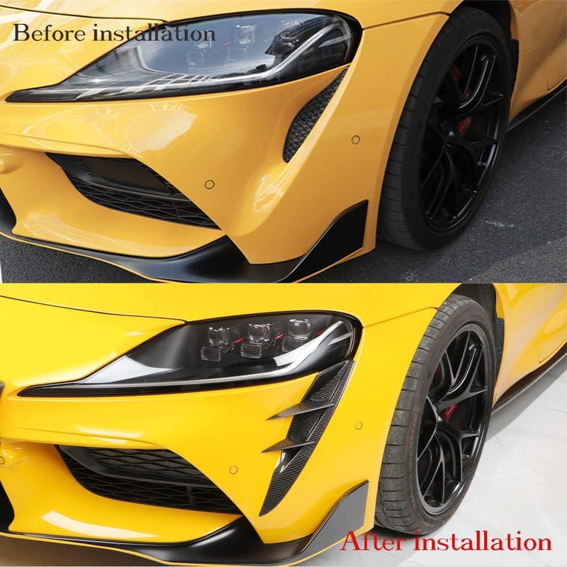 JSWAN Carbon Fiber Front Fog Light Eyebrow Cover for Toyota Supra A90 MK5 - Image 4