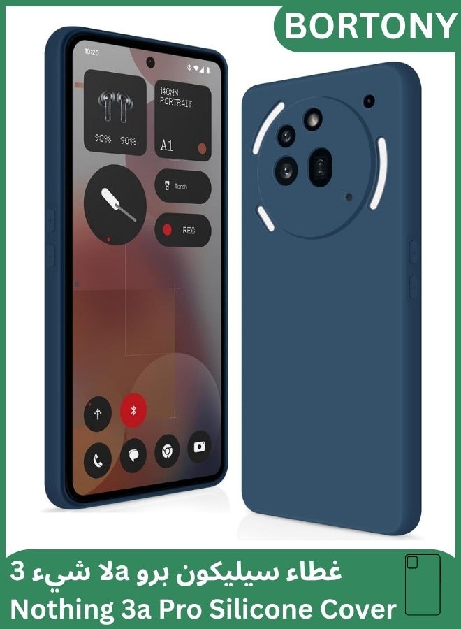 BORTONY Nothing 3a Pro Case Liquid Silicone Case with Camera Protection Soft TPU Anti-Scratch Microfiber Lining Protective Cover for Nothing 3a Pro - Image 1