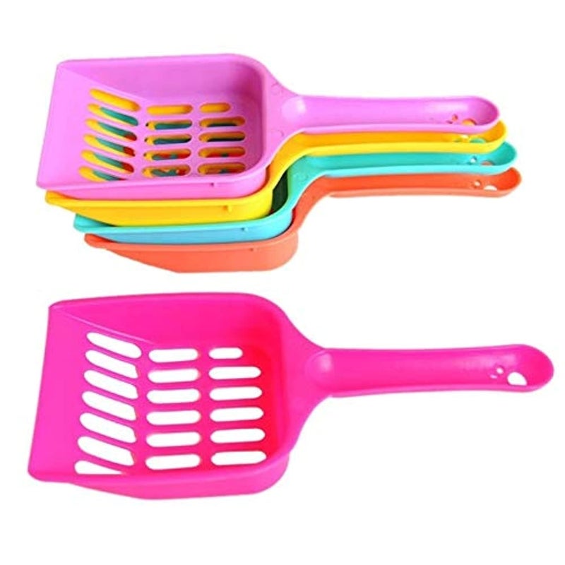 3 PCS Cat Litter Shovel Pet Cleanning Tool Plastic Scoop Cat Sand Cleaning Products (Random Color) (Color: Random Color)