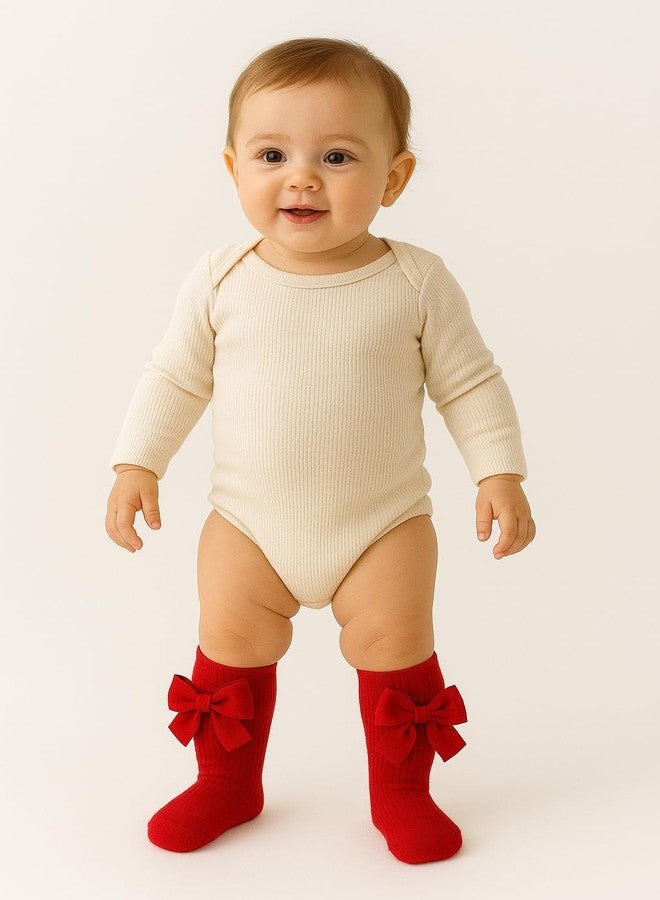 Havenfort baby girl knee high socks pack of 5 (0-6 month to 3-5 year) (IN, Age, 12 Months, 18 Months, 3) - Image 3