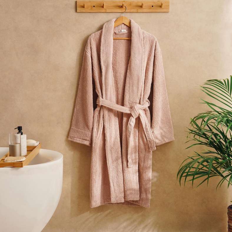 Audrey Microcotton Bathrobe S/M - Rose