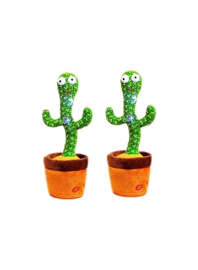 2-Piece Electric Dancing Cactus Plant Toys - Image 1