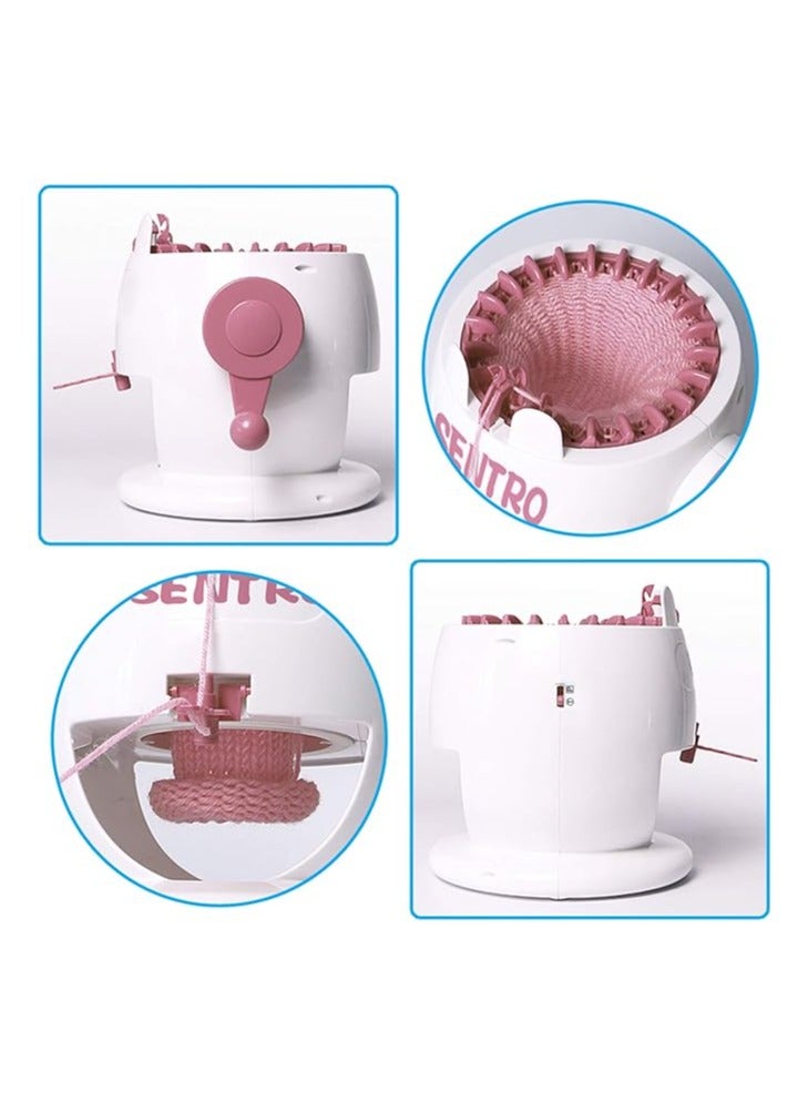 Knitting machine, children's knitting machine set round loom, rabbit shape smart loom, hat socks scarf loom, toy girl handicraft knitting kit - Image 2