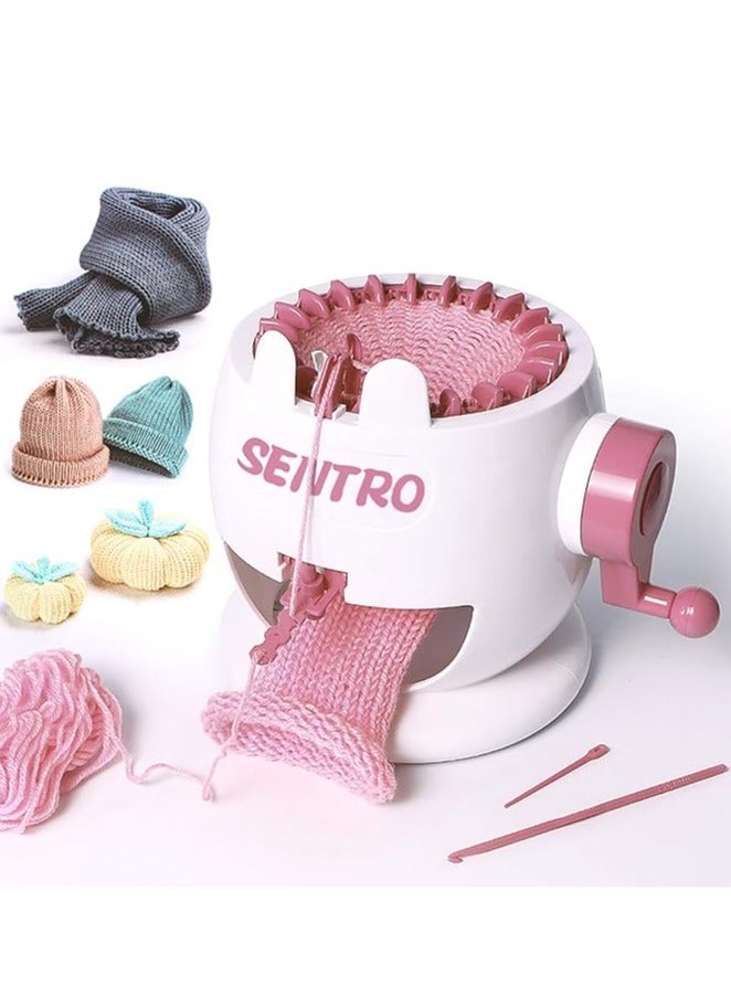 Knitting machine, children's knitting machine set round loom, rabbit shape smart loom, hat socks scarf loom, toy girl handicraft knitting kit - Image 1