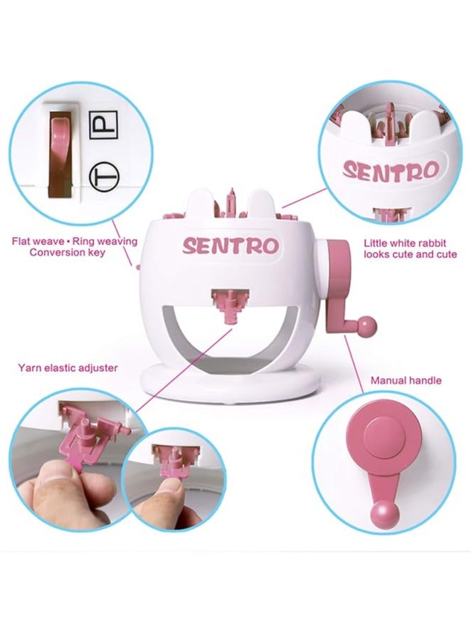 Knitting machine, children's knitting machine set round loom, rabbit shape smart loom, hat socks scarf loom, toy girl handicraft knitting kit - Image 3