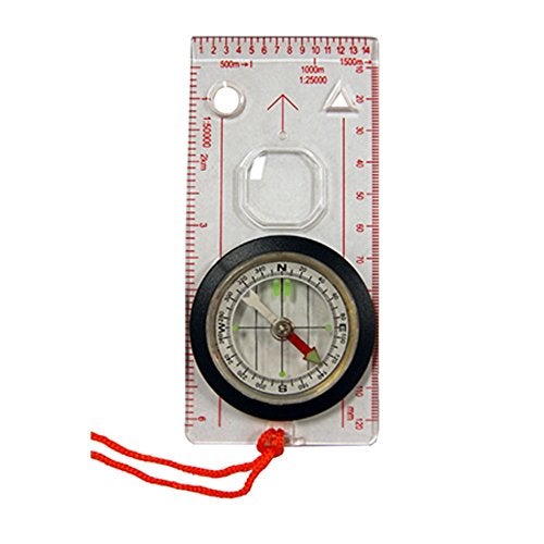 UST Deluxe Map Compass with Raised Base Plate and Swivel Bezel for Hiking, Camping, Backpacking, Emergency and Outdoor Survival - Image 2