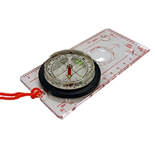 UST Deluxe Map Compass with Raised Base Plate and Swivel Bezel for Hiking, Camping, Backpacking, Emergency and Outdoor Survival - Image 1