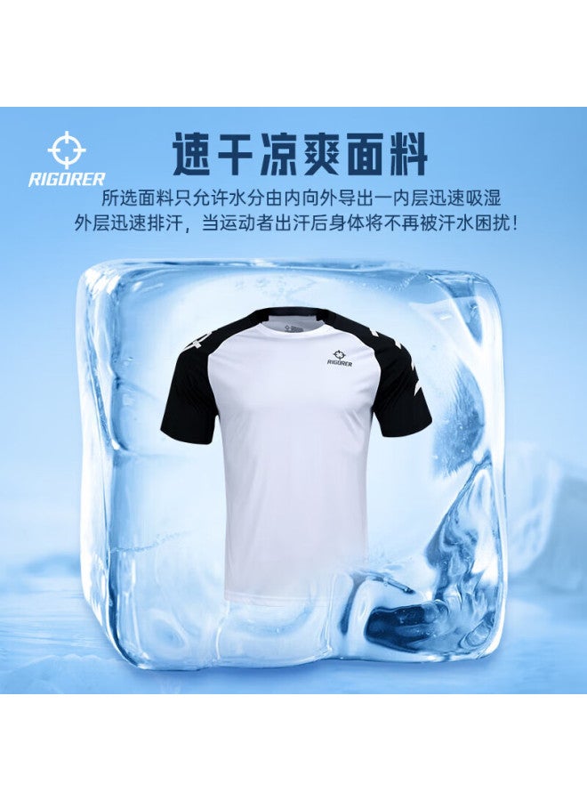 Rigorer Short Sleeve T-shirt Summer Comfortable Casual Simple Sports Sweat-absorbing Breathable Running Top - Image 5