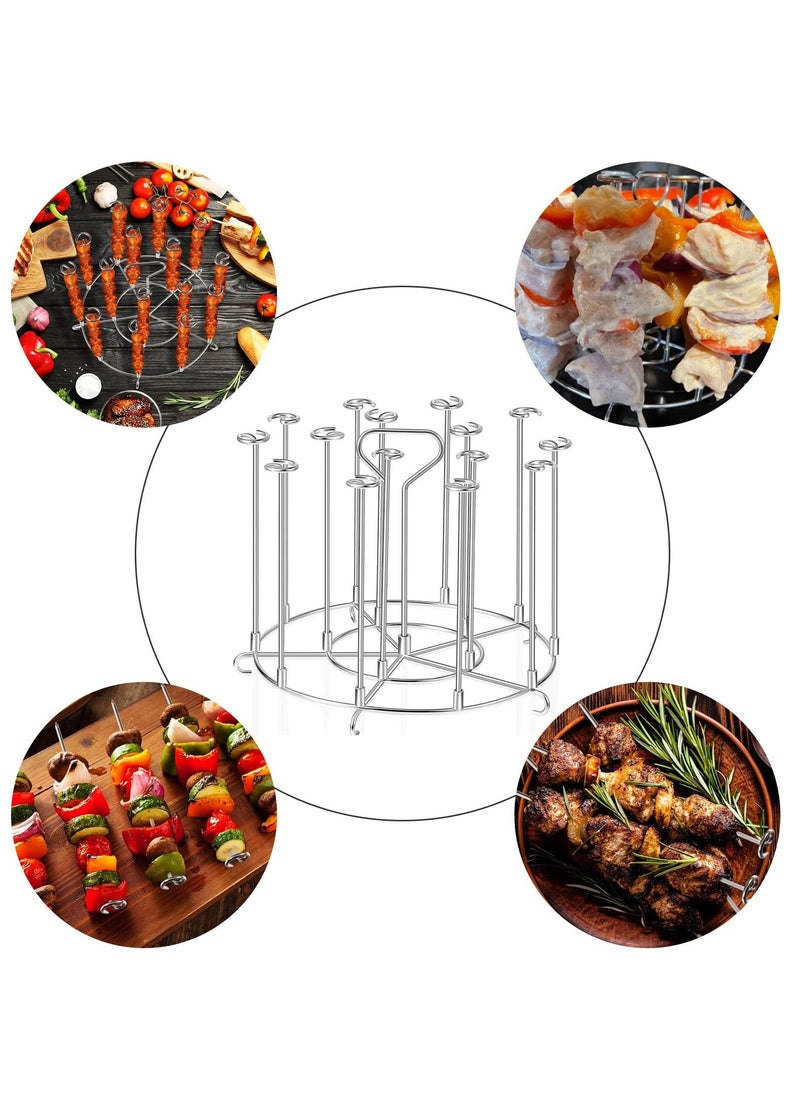Air Fryer Skewer Rack Stand, Air Fryer Skewers Rack Holder, Stainless Steel Kebab Stand, 8 Qt Stainless Steel Grills Rack for Air Fryer, Kebab Stand Accessories for Ninja Air Fryer - Image 5