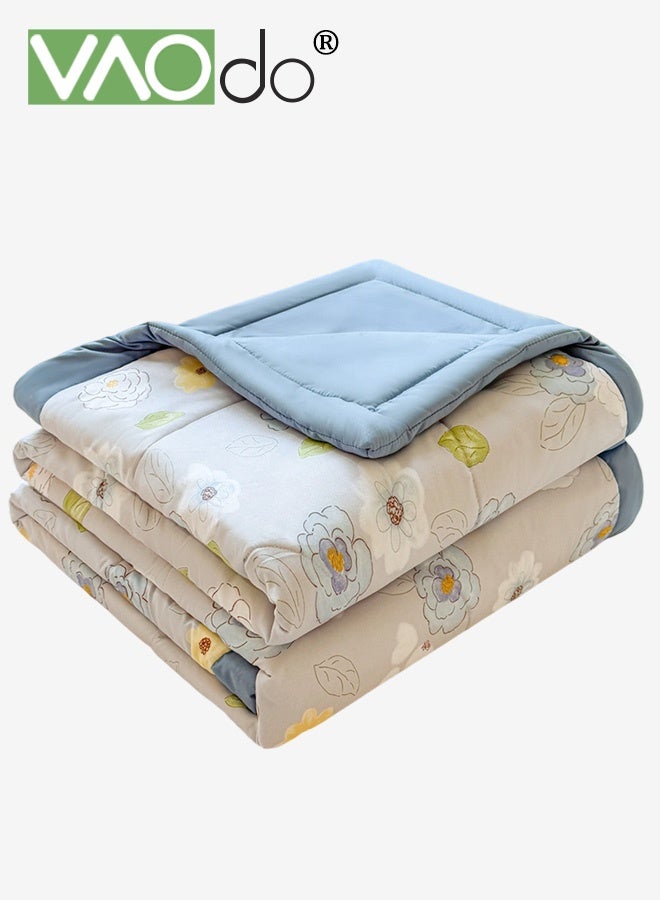 VAOdo Machine Washable Quilt, Double-sided Use, Washed Cotton Material Bed Quilt Soft and Breathable Lightweight Blanket for All Season 180*200CM - Image 1
