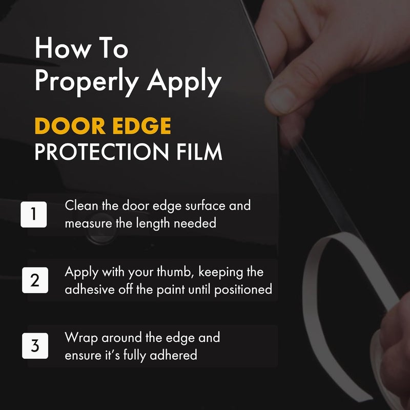 XPEL Door Edge Guard Protection Film Roll, 3/8" x 100' - Car or Truck Doors, Protective Barrier Against Minor Scratches, Paint Chips, Door Edge Impact, and Dings - Prevents Damage and Possible Rust - Image 3
