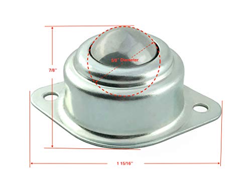 TruePower 5/8” Roller Ball Transfer Bearings, 55lb Load Capacity, Set of 6 - Image 3