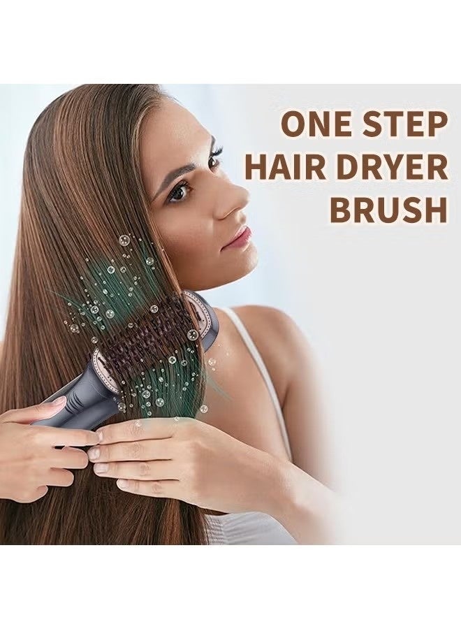 1200 Watt Hair Dryer Brush Ceramic Dryer and Styler 2 In 1 Professional Grey - Image 4