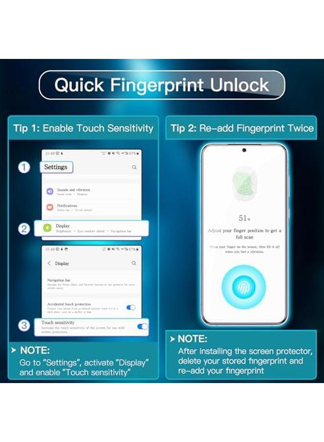 جي تيك واقي شاشة لهاتف سامسونج جالاكسي A35 5G مقاس 6.6 بوصة 9H زجاج مقوى مضاد للخدش عالي الوضوح شفاف، عبوة من 3 قطع - Image 1