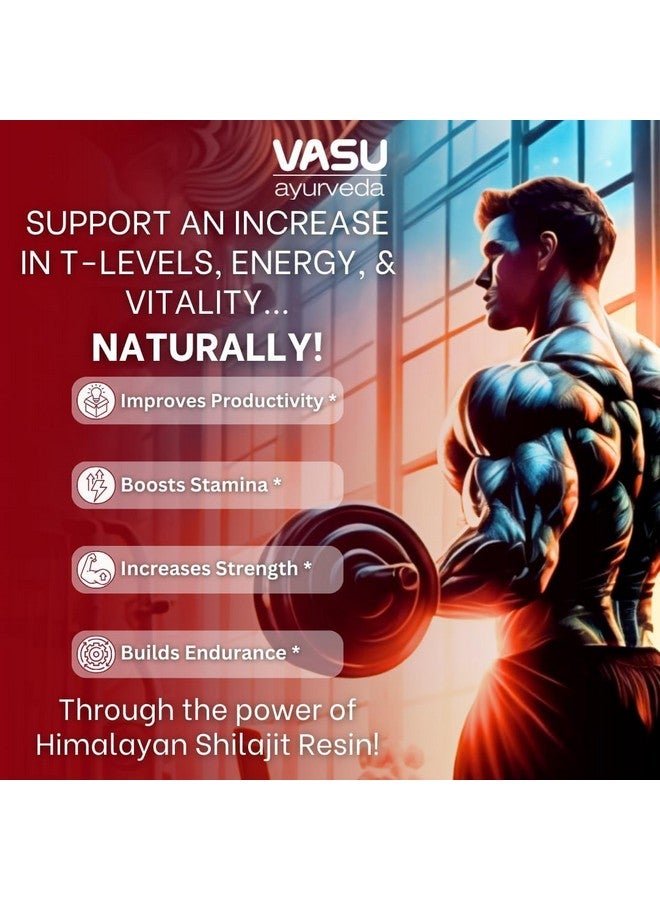 Vasu راتنج شيلجيت هيمالايا من فاسو أيورفيدا 400 ملغ - معزز طبيعي للطاقة تم اختباره في المختبر مع حمض الفولفيك و 85+ معدن نادر - شيلجيت نقي للرجال والنساء - إمداد لمدة 50 يومًا للقوة والقدرة على التحمل (عبوة واحدة) - Image 2