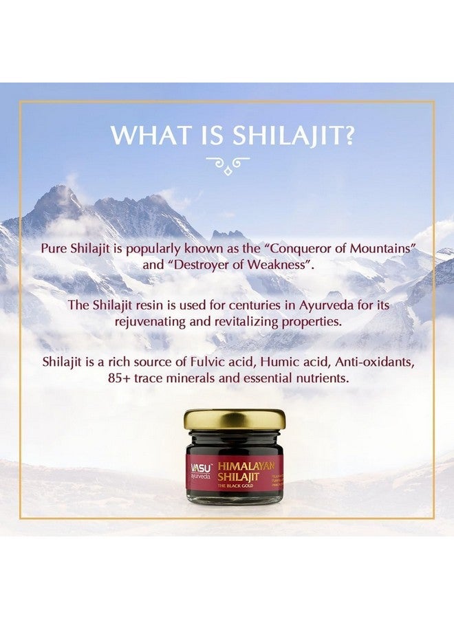 Vasu راتنج شيلجيت هيمالايا من فاسو أيورفيدا 400 ملغ - معزز طبيعي للطاقة تم اختباره في المختبر مع حمض الفولفيك و 85+ معدن نادر - شيلجيت نقي للرجال والنساء - إمداد لمدة 50 يومًا للقوة والقدرة على التحمل (عبوة واحدة) - Image 3