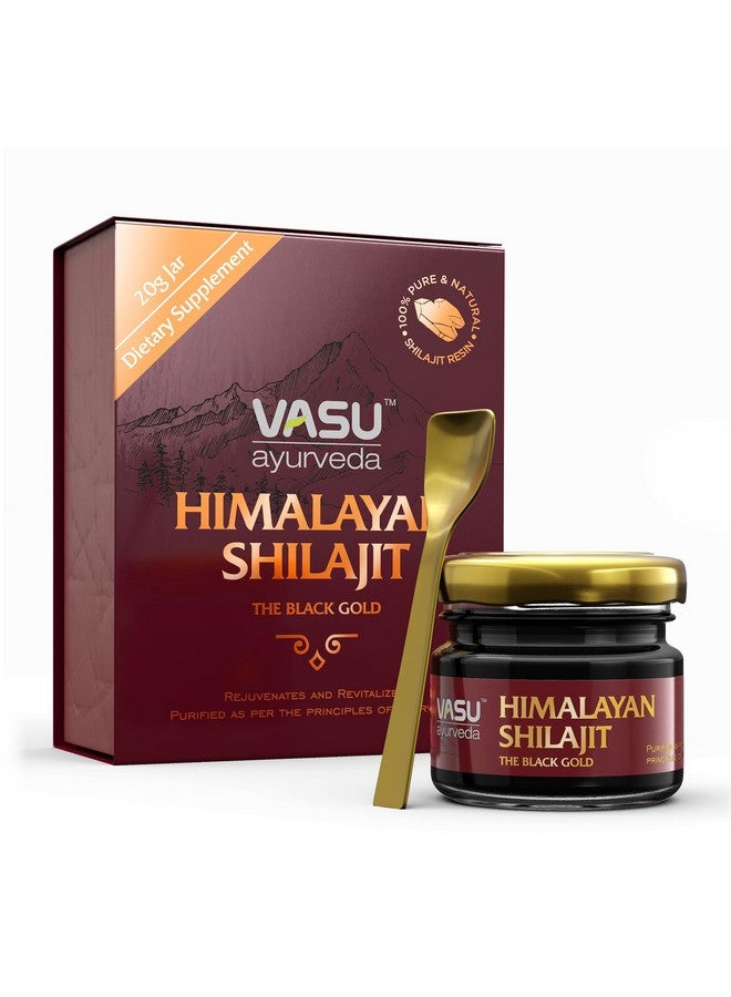 Vasu راتنج شيلجيت هيمالايا من فاسو أيورفيدا 400 ملغ - معزز طبيعي للطاقة تم اختباره في المختبر مع حمض الفولفيك و 85+ معدن نادر - شيلجيت نقي للرجال والنساء - إمداد لمدة 50 يومًا للقوة والقدرة على التحمل (عبوة واحدة) - Image 1