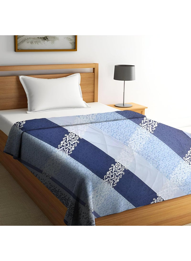BELVOSTUM BELVOSTUM Duvet Cover Duvet Cover Single Bed Quilt Cover Single Bed with Zipper Single Duvet Cover Cotton Printed Duvet Cover Blanket Cover Single Bed Sky Blue Blue  - Image 1