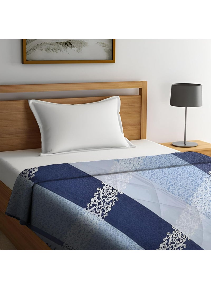 BELVOSTUM BELVOSTUM Duvet Cover Duvet Cover Single Bed Quilt Cover Single Bed with Zipper Single Duvet Cover Cotton Printed Duvet Cover Blanket Cover Single Bed Sky Blue Blue  - Image 3