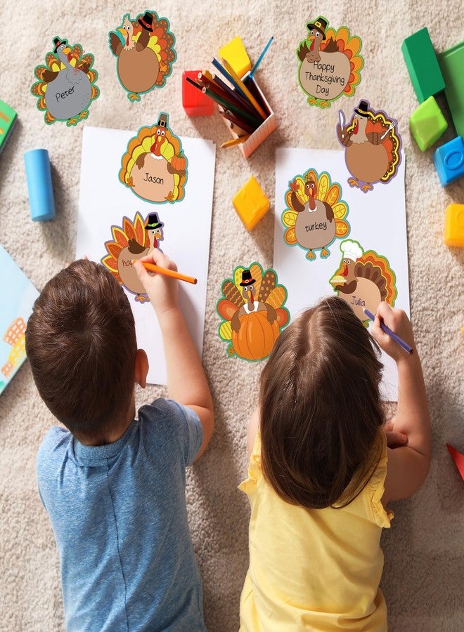 Sereliy 54 Pcs Thanksgiving Turkey Cut-Outs Double Printed Fall Paper Decor for Thanksgiving Bulletin Board Classroom Decoration (Turkey Ripe 54) - Image 5