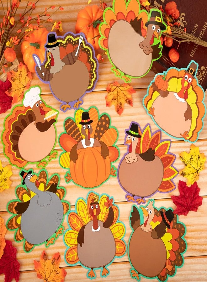 Sereliy 54 Pcs Thanksgiving Turkey Cut-Outs Double Printed Fall Paper Decor for Thanksgiving Bulletin Board Classroom Decoration (Turkey Ripe 54) - Image 4