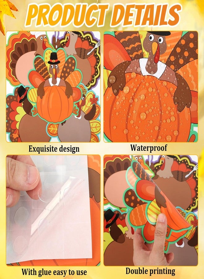 Sereliy 54 Pcs Thanksgiving Turkey Cut-Outs Double Printed Fall Paper Decor for Thanksgiving Bulletin Board Classroom Decoration (Turkey Ripe 54) - Image 3