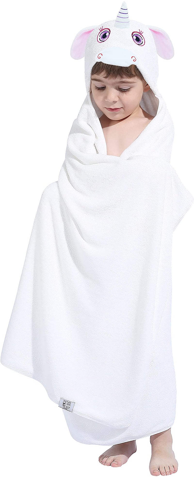 HIPHOP PANDA HIPHOP PANDA Hooded Towel for Kids  Viscose Derived from Bamboo 30 X 50 INCH Large Size for 310 Yrs  Premium Kids Bath Towel Beach Towels Wrap for Girls Boys Unicorn 