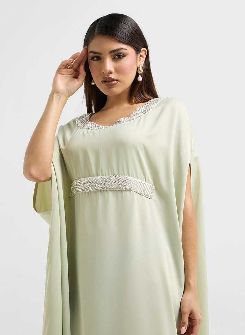 Khizana Embellished Belted Dress - Image 3