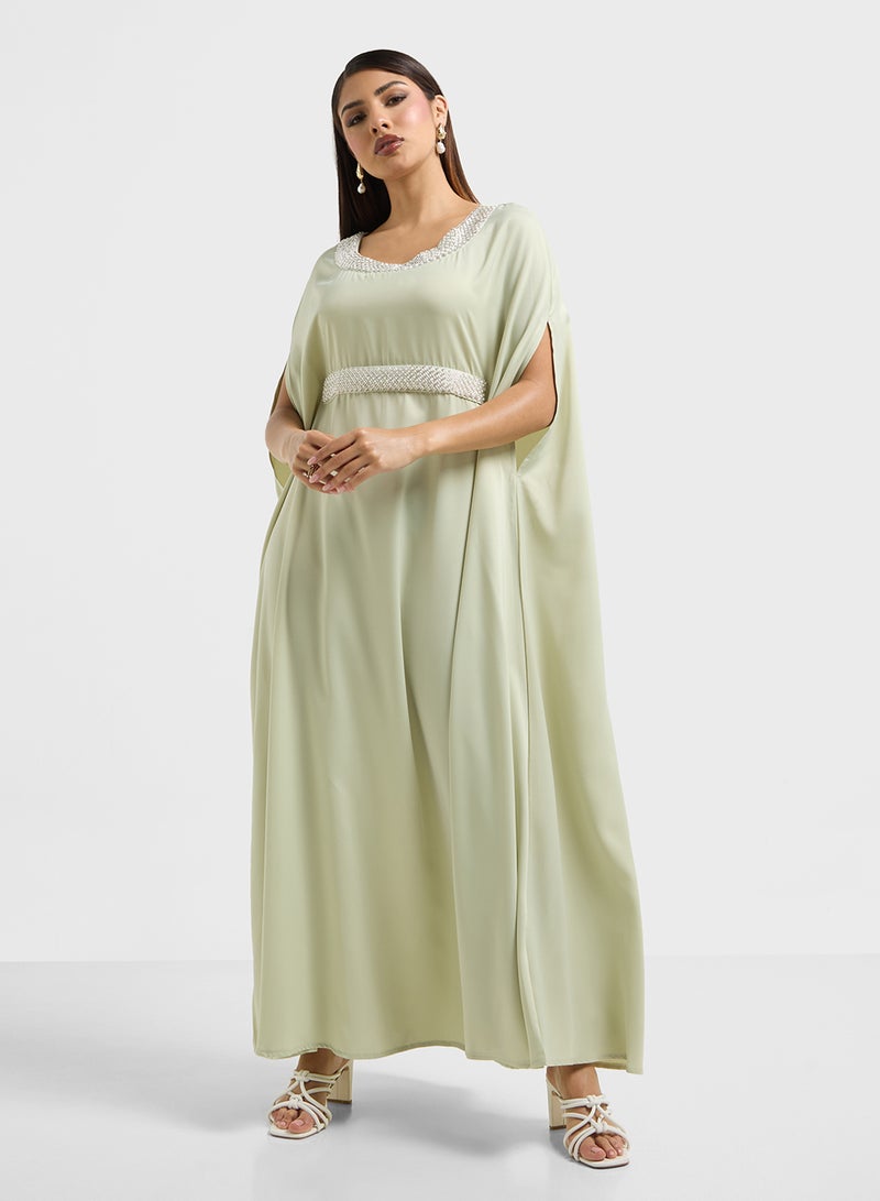 Khizana Embellished Belted Dress - Image 1