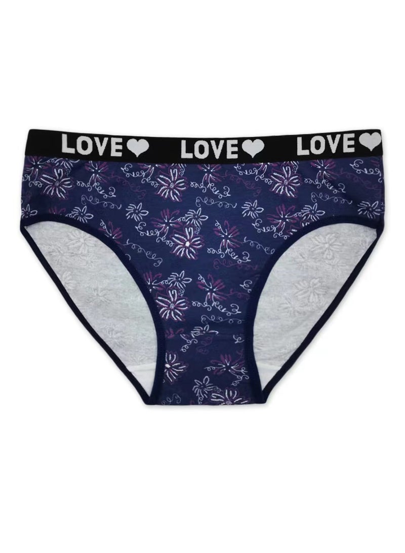 Zeemey 6 Pack Womens Underwear Cotton Sort Bikini Breathable Panties Low Rise Hipster Ladies Charming Cheeky Lingerie