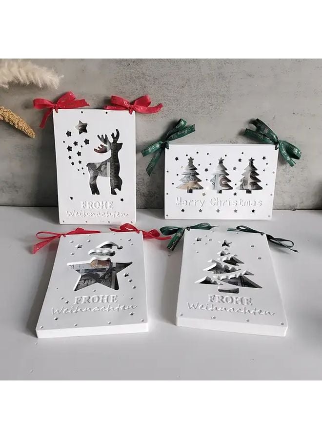 Series Elk Pentagram  Tree Rectangular Cash Gift Box Silicone Mold Model 005 - Image 2