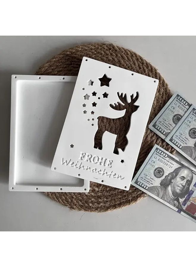 Series Elk Pentagram  Tree Rectangular Cash Gift Box Silicone Mold Model 005 - Image 4
