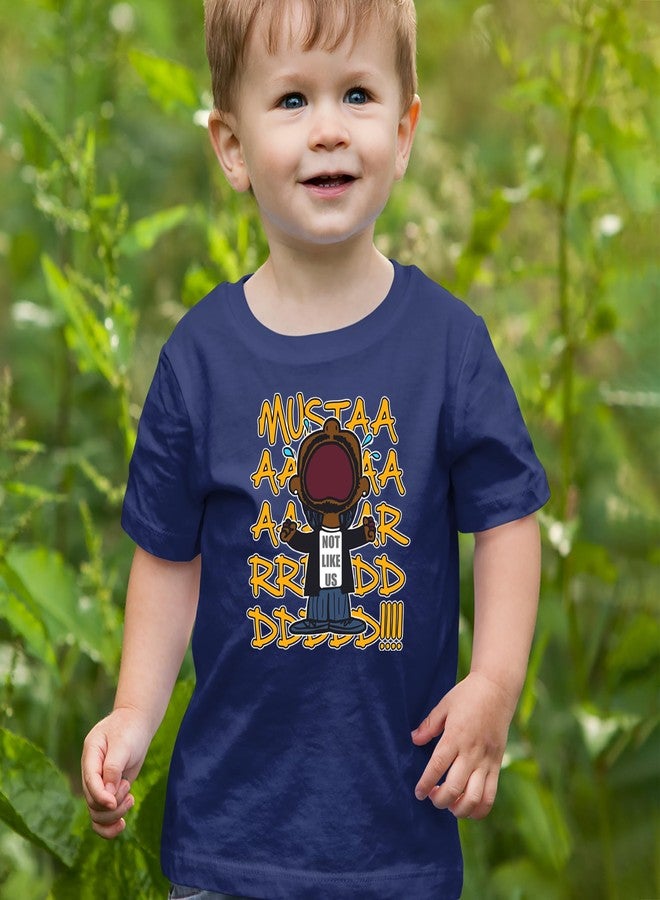 The Pxv Toddler Mustard! Not Like Us Tv Off 4T Navy Blue T-Shirt - Image 2