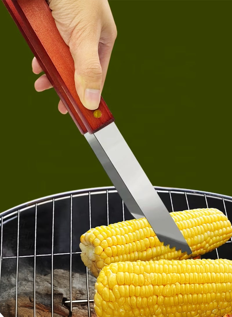 DBLEW Feixiong Eagle Barbecue Tool Set – 12 Pcs with Wooden Handle - Image 3