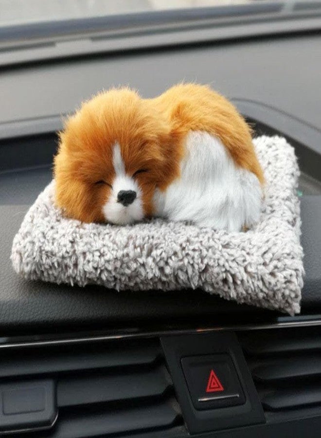 AMOAMI لعبة كلب نائم لطيفة من القطيفة من أموامي، هدية ناعمة للأطفال، إكسسوارات لوحة القيادة للسيارة (متعددة الألوان) 1 - Image 2