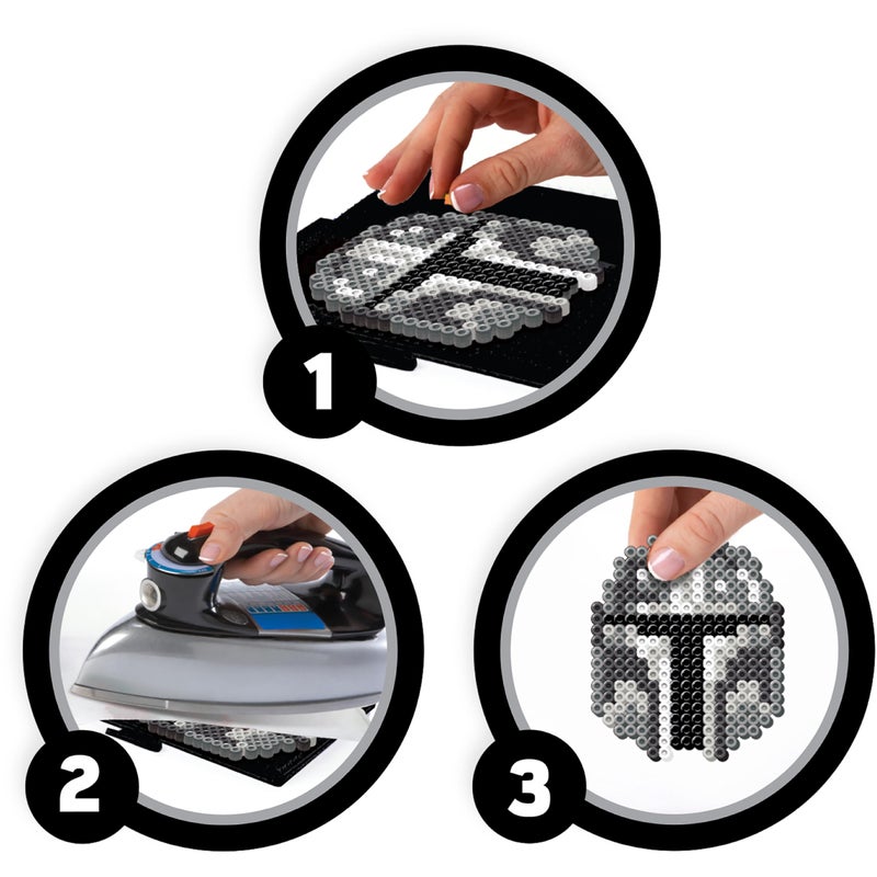 Perler 80-57020 Star Wars' The Mandalorian Fused Bead Kit with 14 Unique Patterns, Multicolor, 4579 Pieces - Image 4