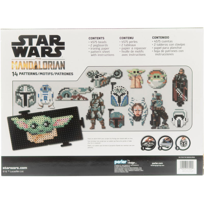 Perler 80-57020 Star Wars' The Mandalorian Fused Bead Kit with 14 Unique Patterns, Multicolor, 4579 Pieces - Image 2