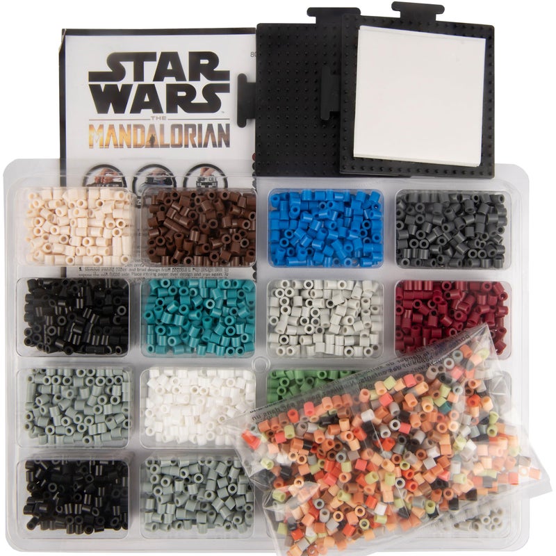 Perler 80-57020 Star Wars' The Mandalorian Fused Bead Kit with 14 Unique Patterns, Multicolor, 4579 Pieces - Image 3