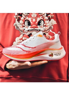 Carbon Plate Running Shoes Breathable Shock Absorption Rabbit Dragon Year Pro Limited Edition Sport Shoes For Students Racing Dragon Red (carbon plate)