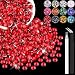 BELLEBOOST 1200PCS 6mm Resin Rhinestones in Bulk Red Bedazzling Flatback Crystals for Crafts DIY Nail Decoration Gems Charms for Tumbler Shoes Clothing Fabric with Pickup Pen and Tweezers - Image 2